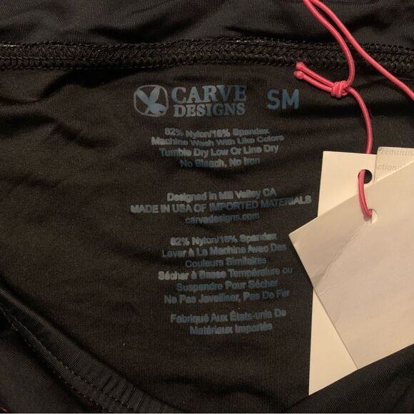 Catalina Bikini Bottoms Black Kauai/Black Women's Swimwear Carve Designs SM $48 - Picture 5 of 6